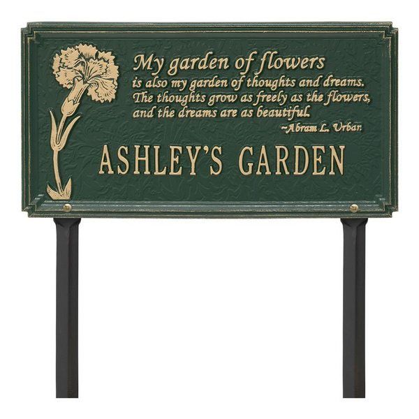 Dianthus Garden Verde Dedication Plaque